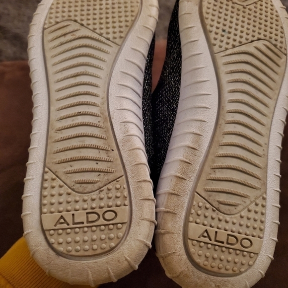 𝅺ALDO Black and Silver Sparkly Sneakers - Picture 7 of 11